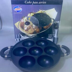 SMP 7-Hole-Non Stick Cake, Massa, And Akara Pan With Glass Slide