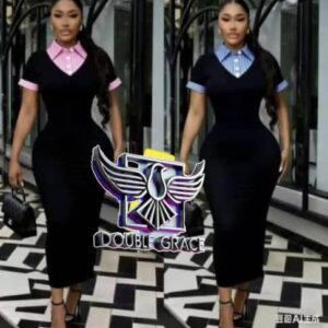 Collared Bodycon Midi Dress.